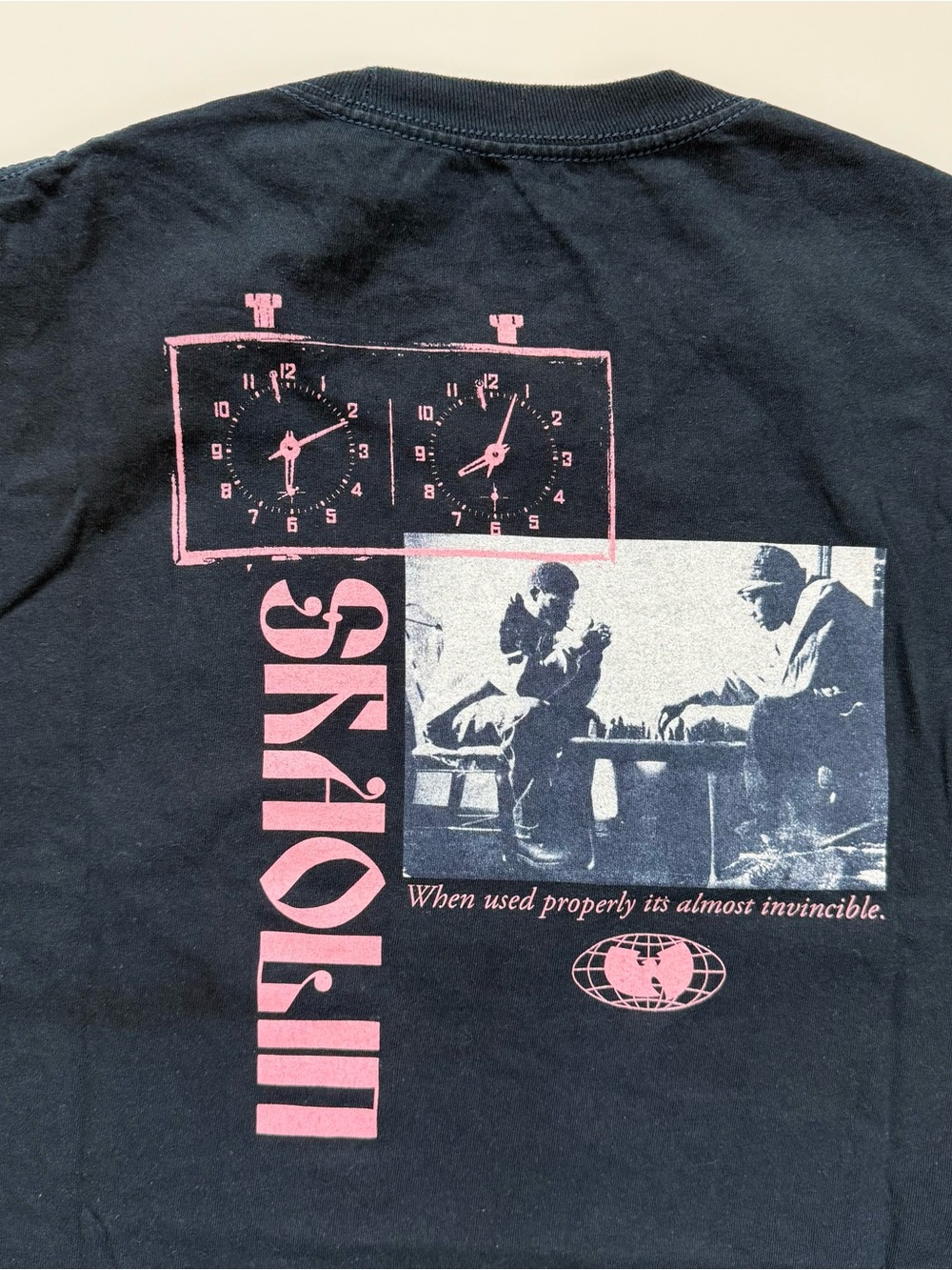 🔴Wu-Wear Shirt Size XL Rza Gza Chess Navy Blue Rare Wu-Tang